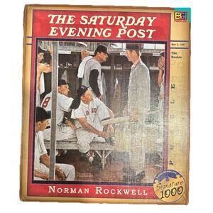 Vintage Norman Rockwell Saturday Morning Post The Rookie 1000pc Jigsaw Puzzle